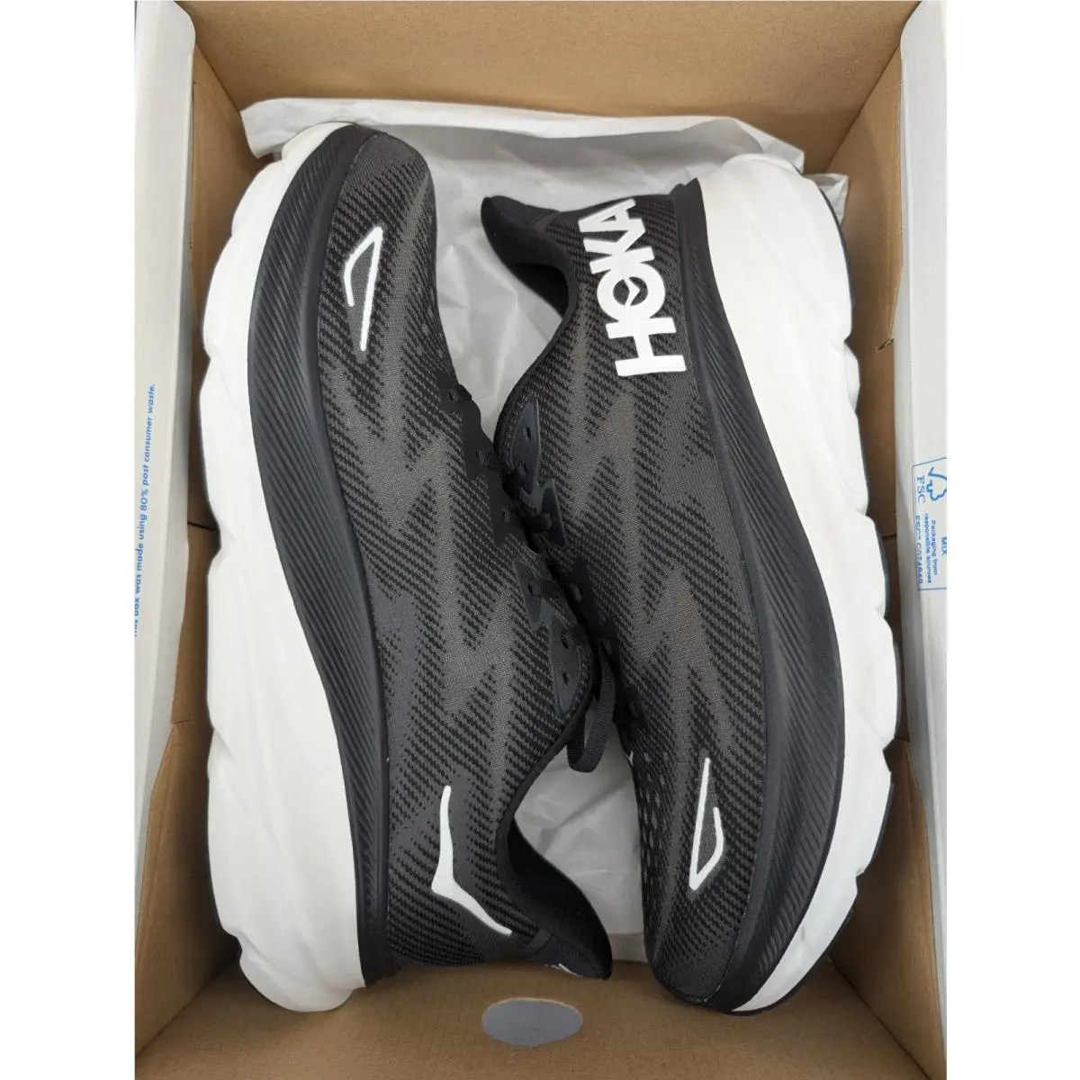 Hoka shoes - Hoka One One HOKA Clifton 9 - 1127895-BWHT - Black 4