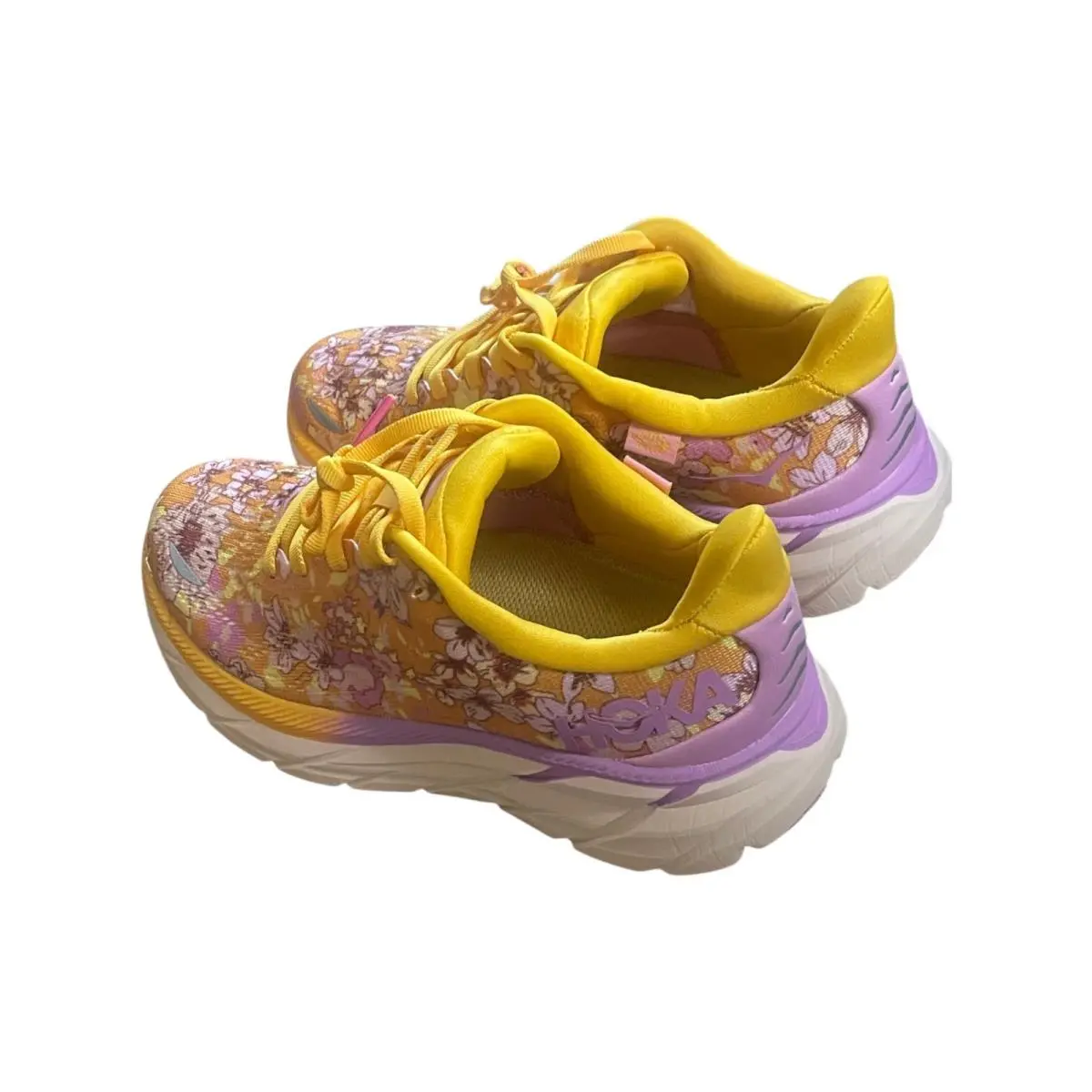 Hoka shoes - HOKA x Free People Movement Clifton 8 - Gold / Yellow / Lavender Floral 0