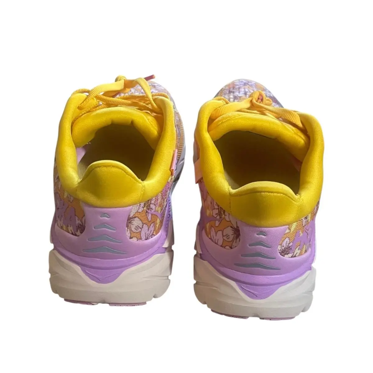 Hoka shoes - HOKA x Free People Movement Clifton 8 - Gold / Yellow / Lavender Floral 2