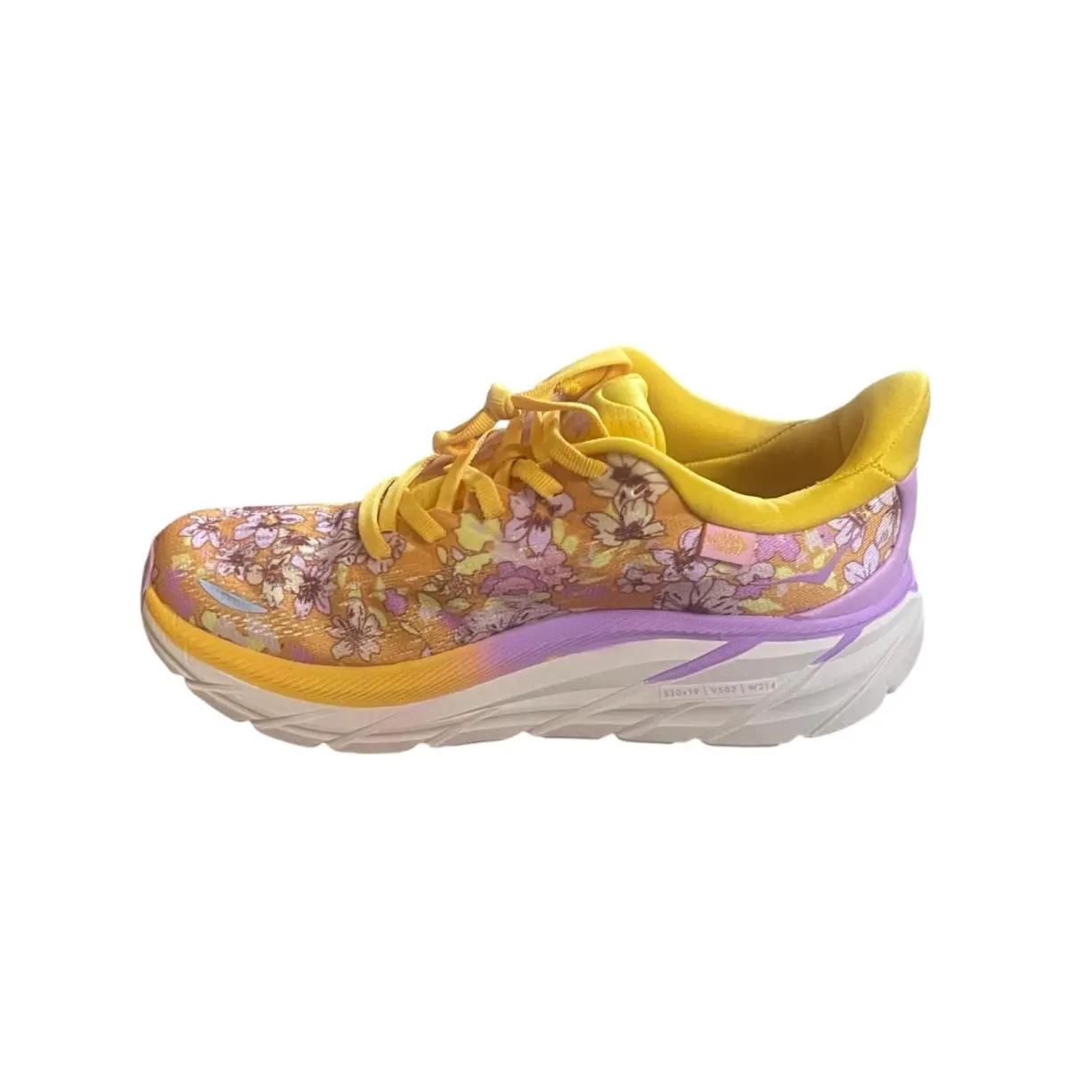 Hoka shoes - HOKA x Free People Movement Clifton 8 - Gold / Yellow / Lavender Floral 5