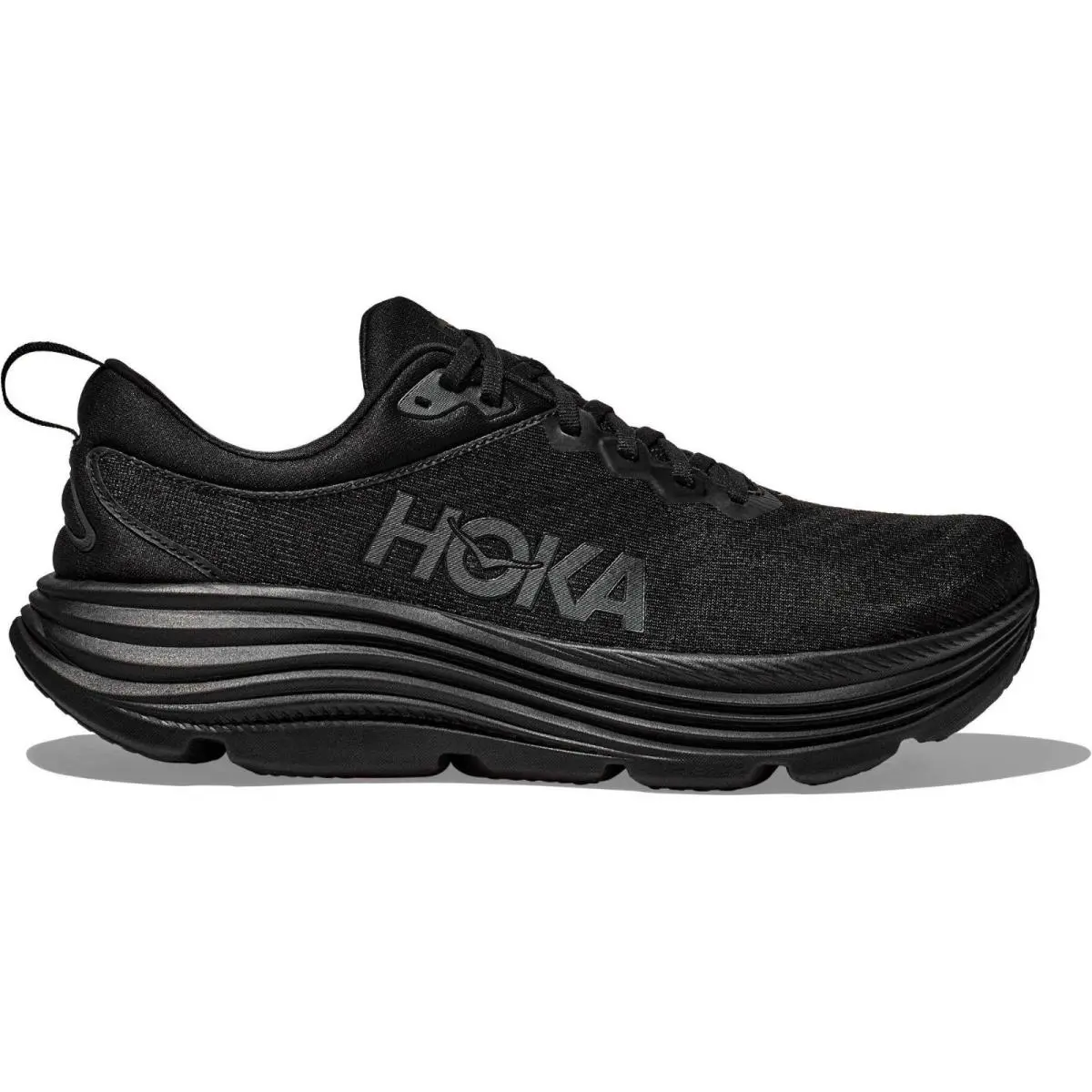 Hoka Men`s Gaviota 5 Stability Running Shoes 7.5 US Wide Black/ Black