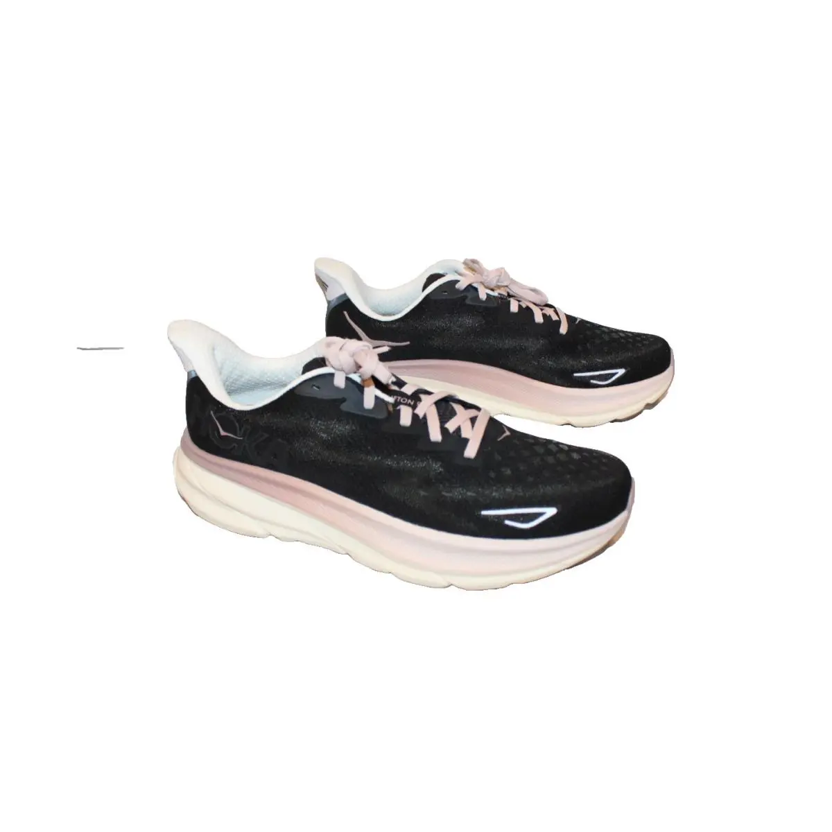 Hoka One Women`s Clifton 9 Running Athletic Sneakers Onq Black Pink 6