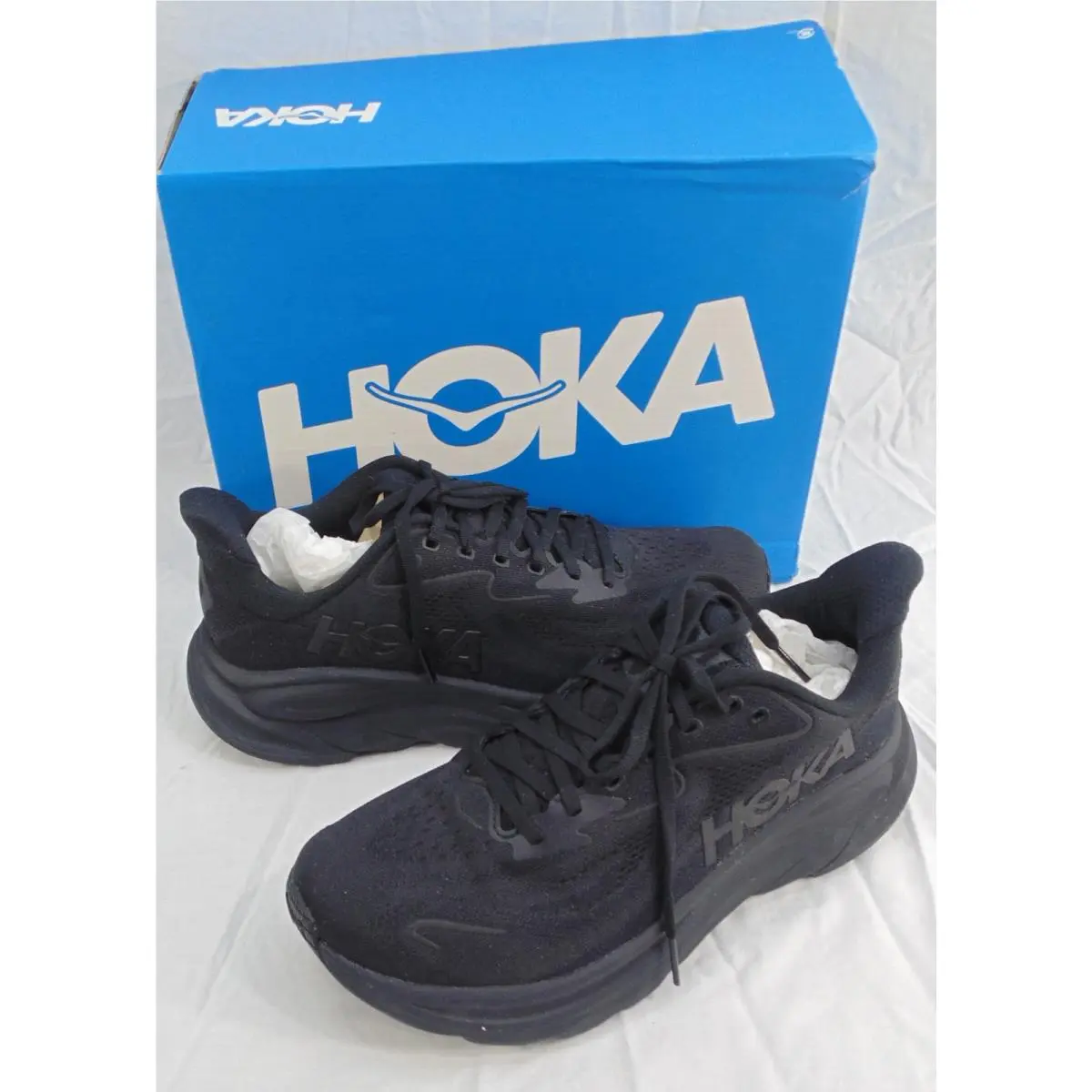 Hoka One Clifton 10 1162031-BBLC Black Shoes Sneakers 8.5 B Ladies
