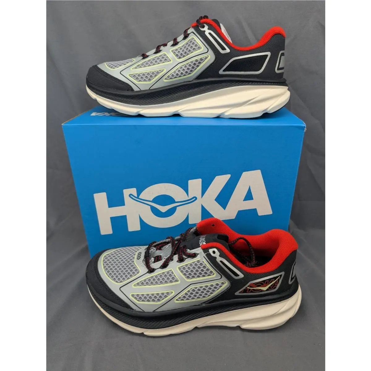 Hoka shoes - Clifton One9 - Clifton - Black/Habanero/White 0