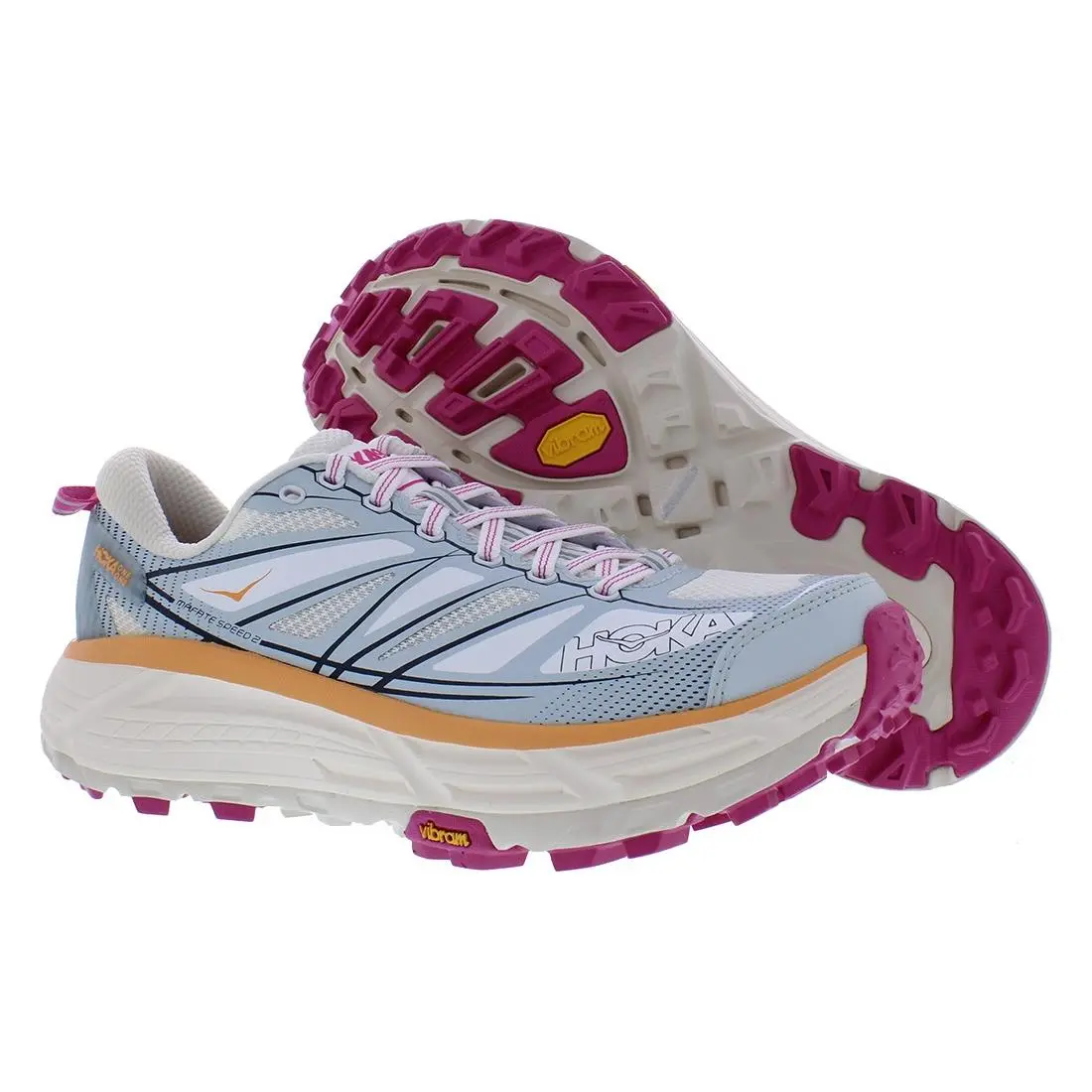 Hoka Mafate Speed 2 Unisex Shoes Size 11 Color: White/ice Flow