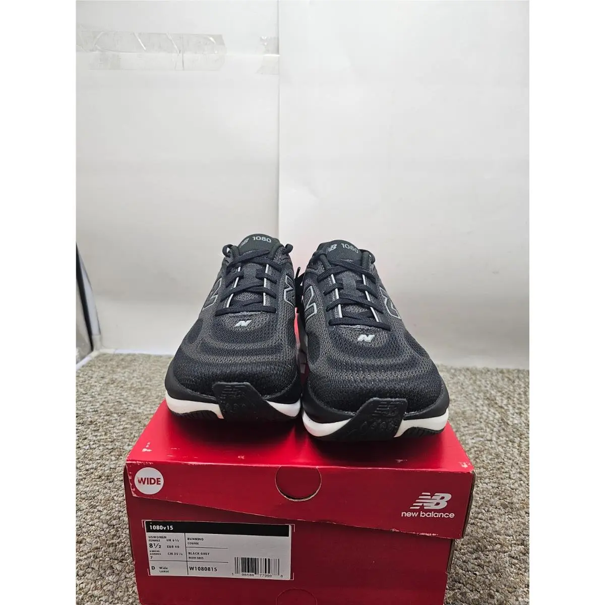 New Balance shoes - 1080v15 - W1080815 - Black Grey (UPC: 198688779988) 1