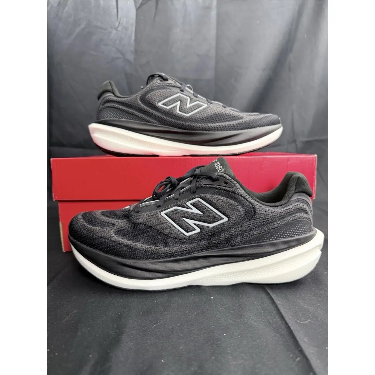 Women`s New Balance 1080v15 Running Black Grey W1080815 Size 9.5 Sneakers