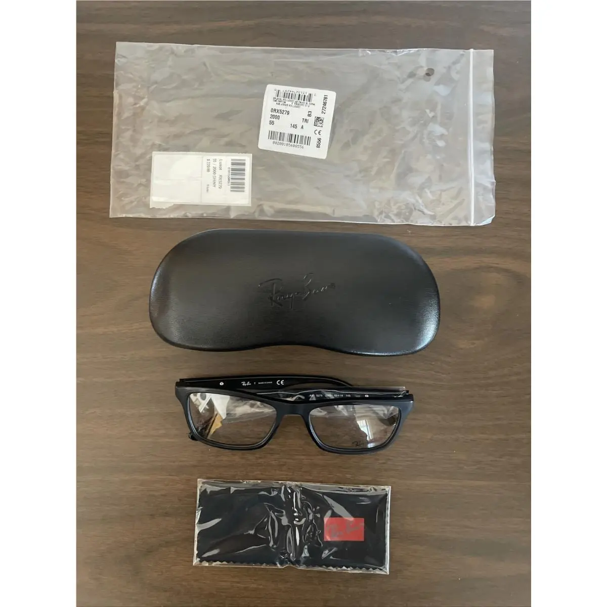 Ray-ban RB5279 2000 Black Eyeglass Frames W/case 55-18-145mm