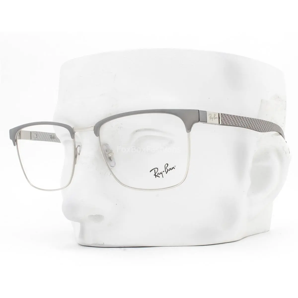 Ray-ban Eyeglasses Glasses RB8421 3125 Shiny Gray Silver Carbon Fiber 54mm Wcase