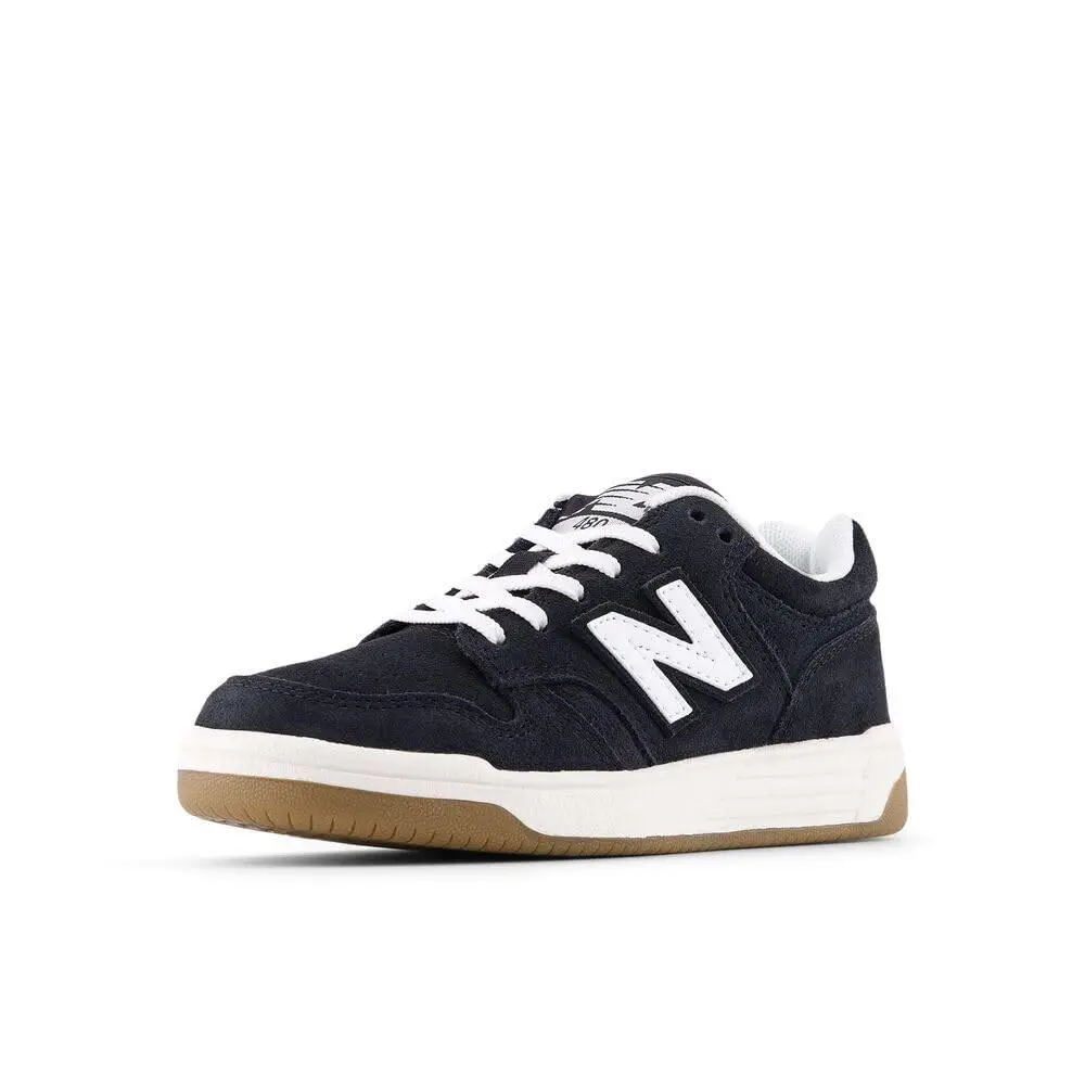 New Balance Kid`s 480 V1 Lace-up Sneaker White/black 8 W Toddler