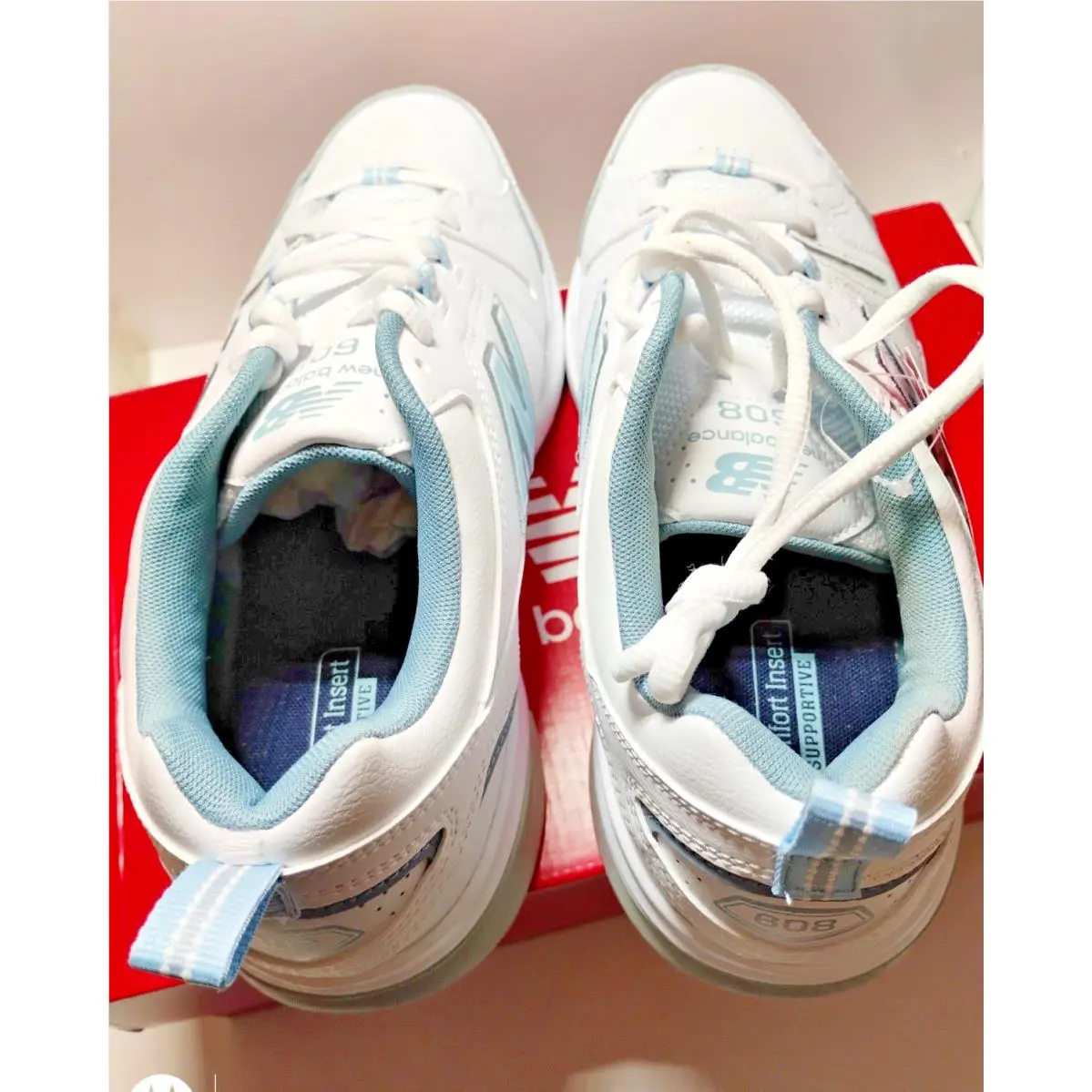 New Balance shoes - W80608V5 - WX608WB5 WIDE - White (UPC: 191902849115) 12