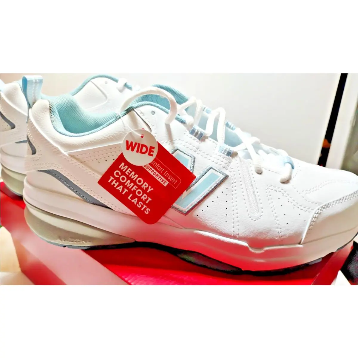 New Balance shoes - W80608V5 - WX608WB5 WIDE - White (UPC: 191902849115) 7