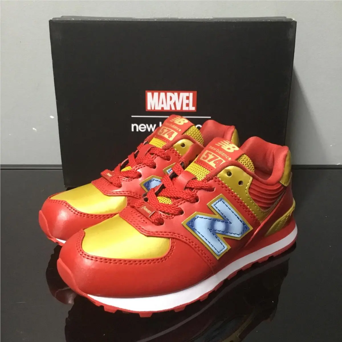 New Balance Kids 574 Size 13 Marvel Iron Man PC574IM