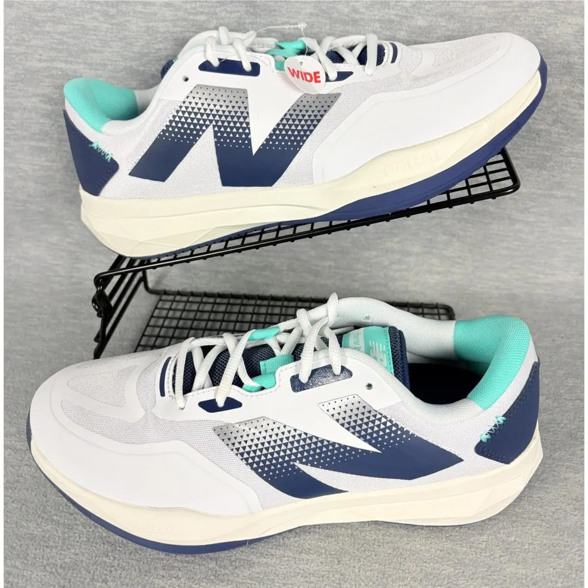New Balance Fuelcell 796v4 Pickleball Mens 9.5 4E White Blue White Tennis