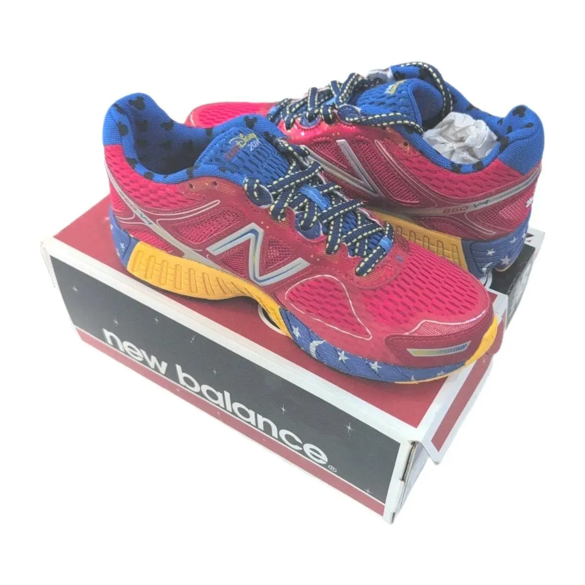 New Balance Run Disney 2014 Mickey Mouse Red/blue Kids Size 3 - New