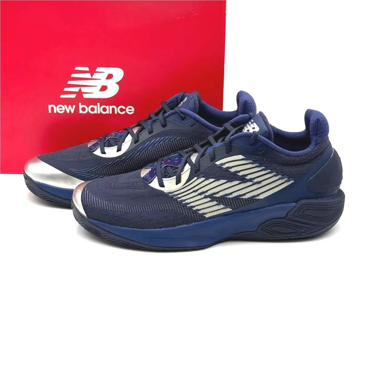 Men`s Size 16 Wide 2E New Balance Two Wxy V5 Basketball Shoes Navy/silver
