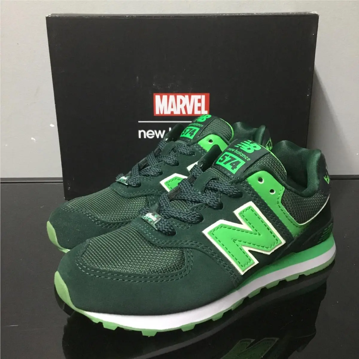 New Balance Kids 574 Size 13 Marvel Hulk PC574HK
