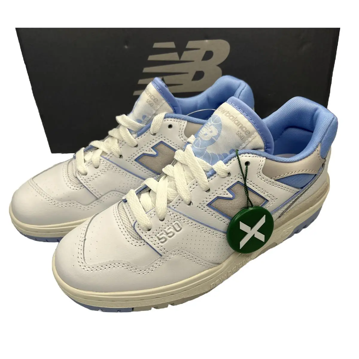 New Balance 550 Women Sz 6 Sneakers Shoes University Blue White Gray BBW550JC