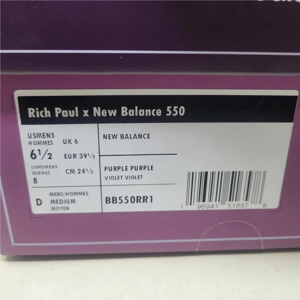 New Balance shoes - New Balance 550 - BB550RR1 - Purple, Manufacturer: Grey Violet/Midnight Violet 9