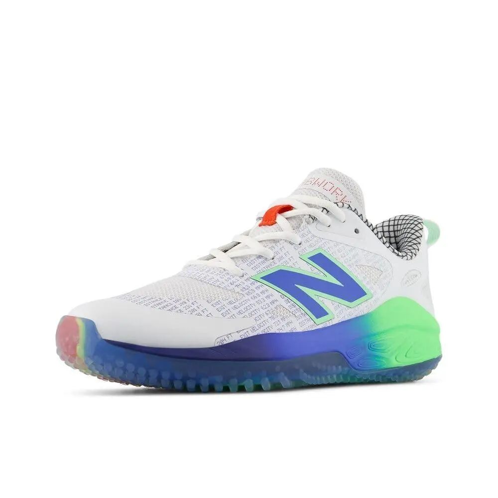 New Balance Women`s Fresh Foam Velo V4 Turf-trainer Softball Shoe White/bright