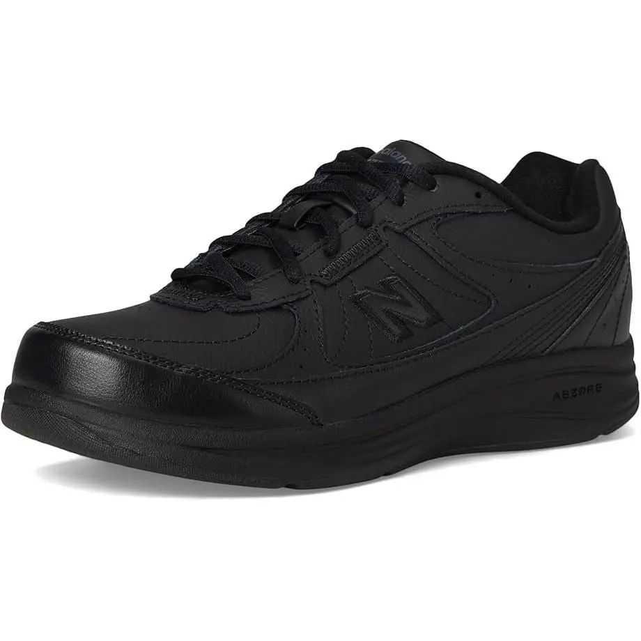 New Balance Womens 577 Walking Sneakers US 9 Wide Black Leather Athletic