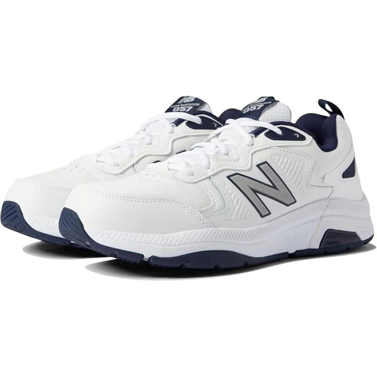 New Balance Mens 857v3 Athletic Shoes US 7.5 XW White Navy Athletic