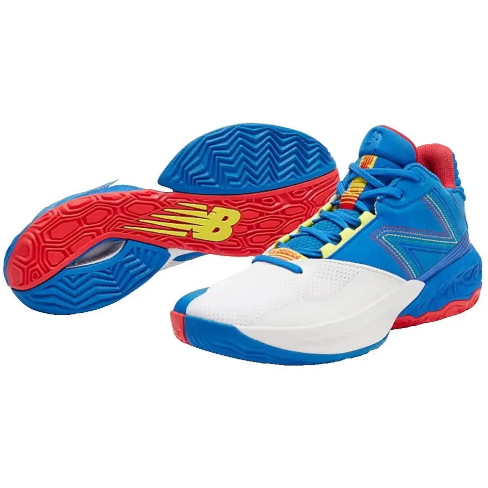 New Balance Unisex Adult Two Wyx V4 Basketball Shoes White/blue US M14 W15.5