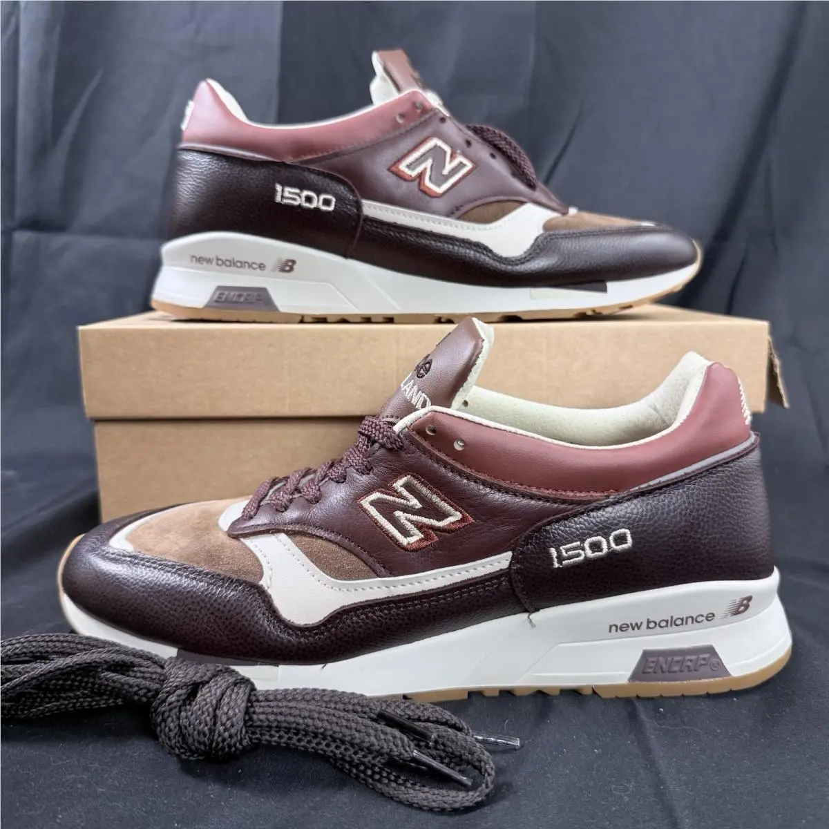 New Balance 1500 Mens 8.5 Brown “french Roast” Made in England Leather M1500GBI