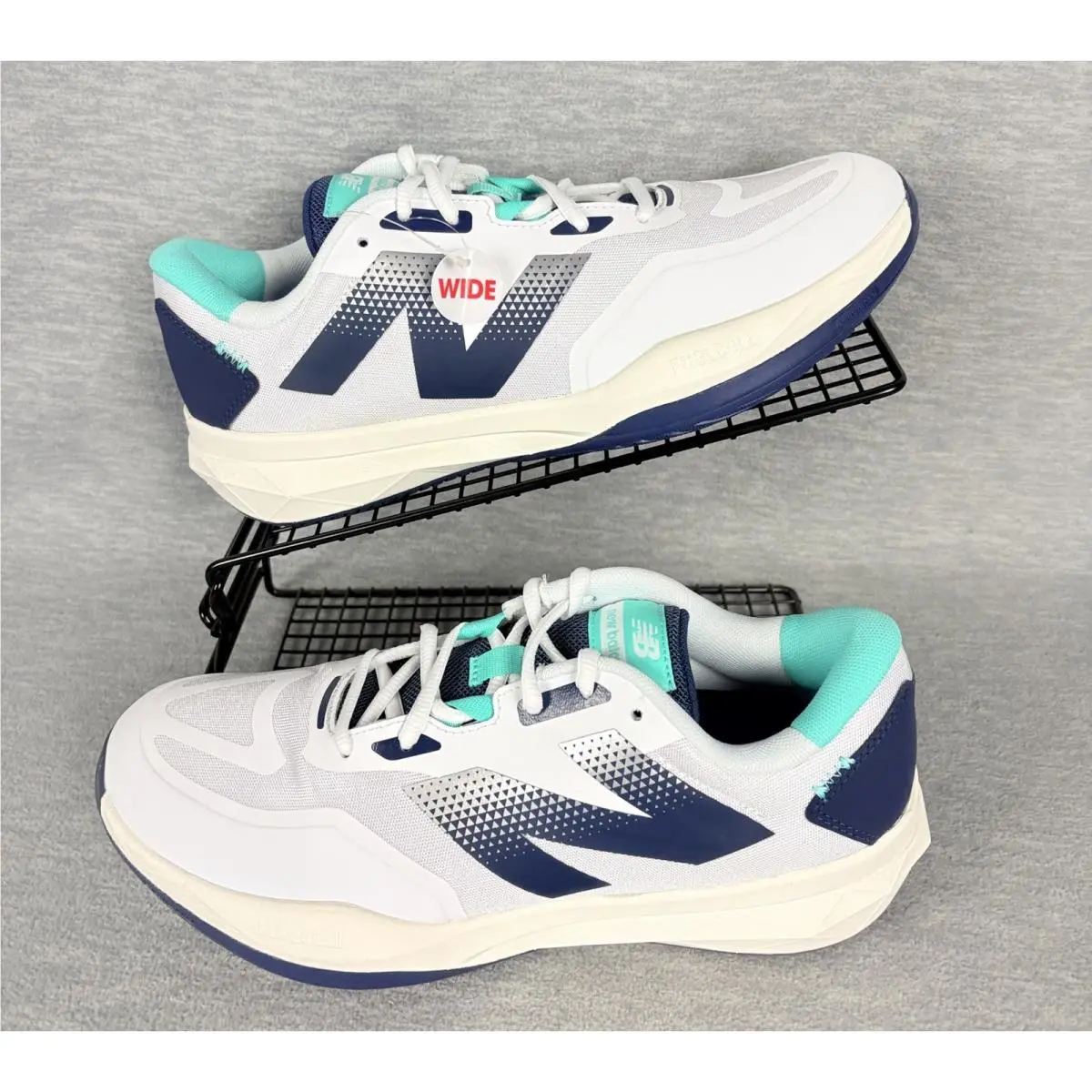 New Balance Fuelcell 796v4 Pickleball Sneakers Men 9 2E White Blue Court Tennis