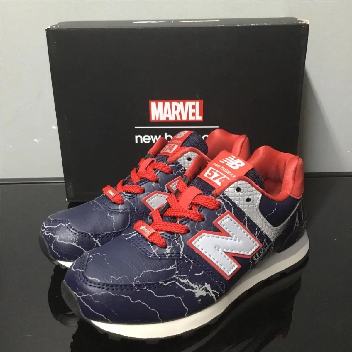 New Balance Kids 574 Size 13 Marvel Thor PC574TR