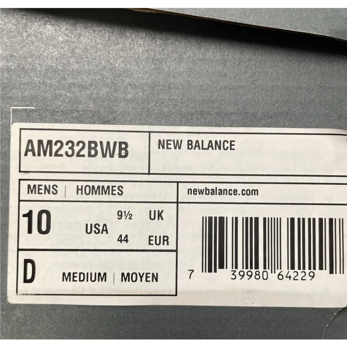 New Balance shoes - AM232BHW - AM232BEB - Black 5