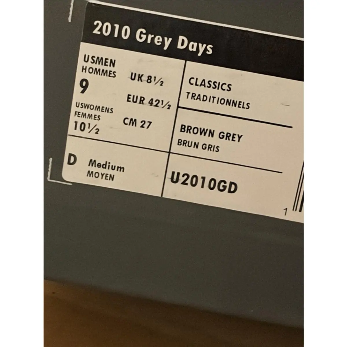 New Balance shoes - U2010GD - U2010GD - Gray (UPC: 0198686872025) 10