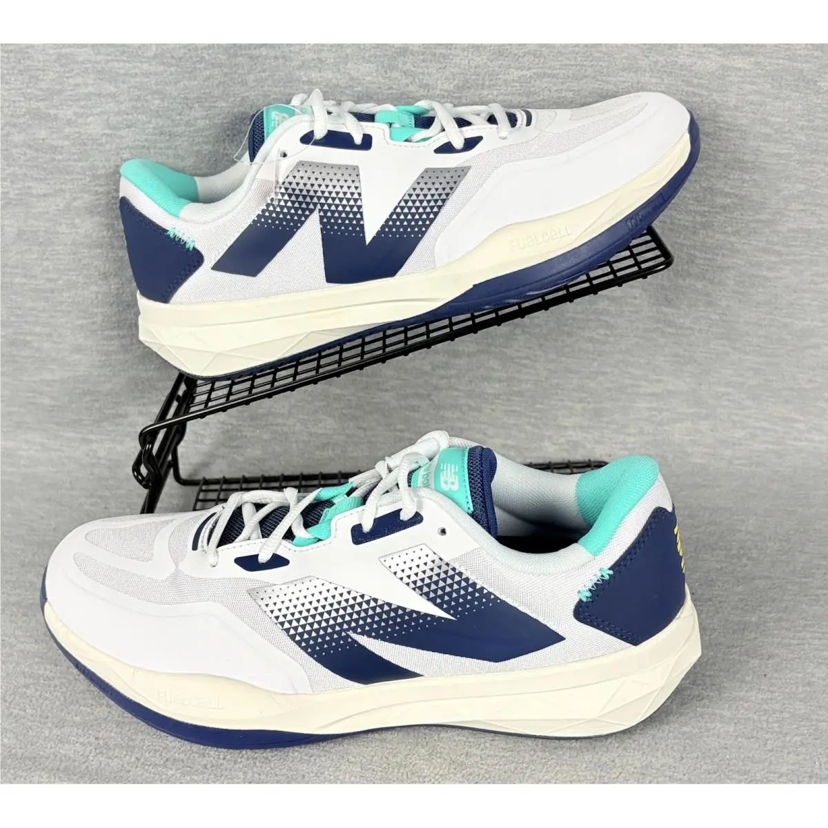 New Balance Fuelcell 796v4 Pickleball Sneakers Mens 9 4E White Blue Tennis Court