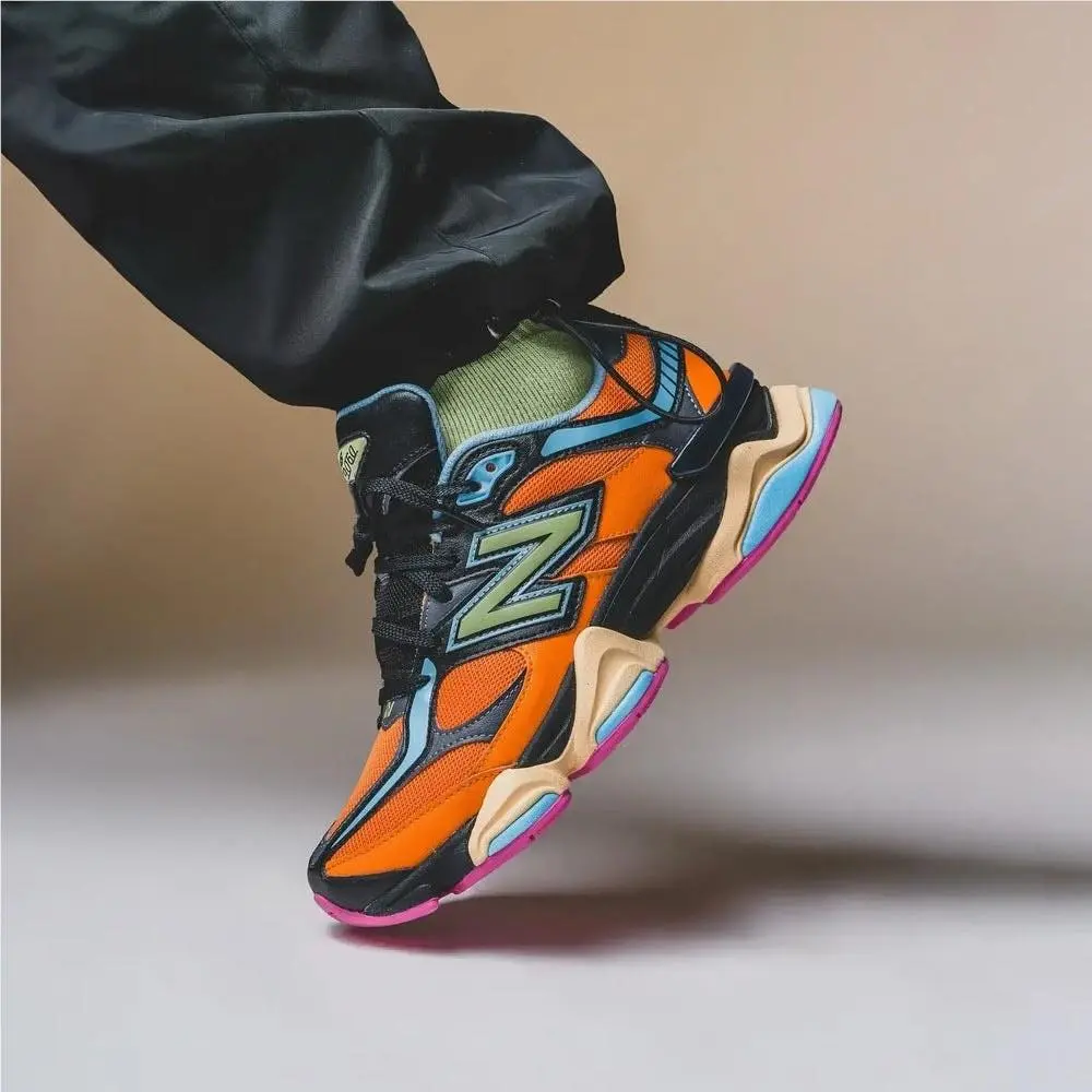 New Balance Men`s 12 Orange Black Lifestyle Running Shoes 9060