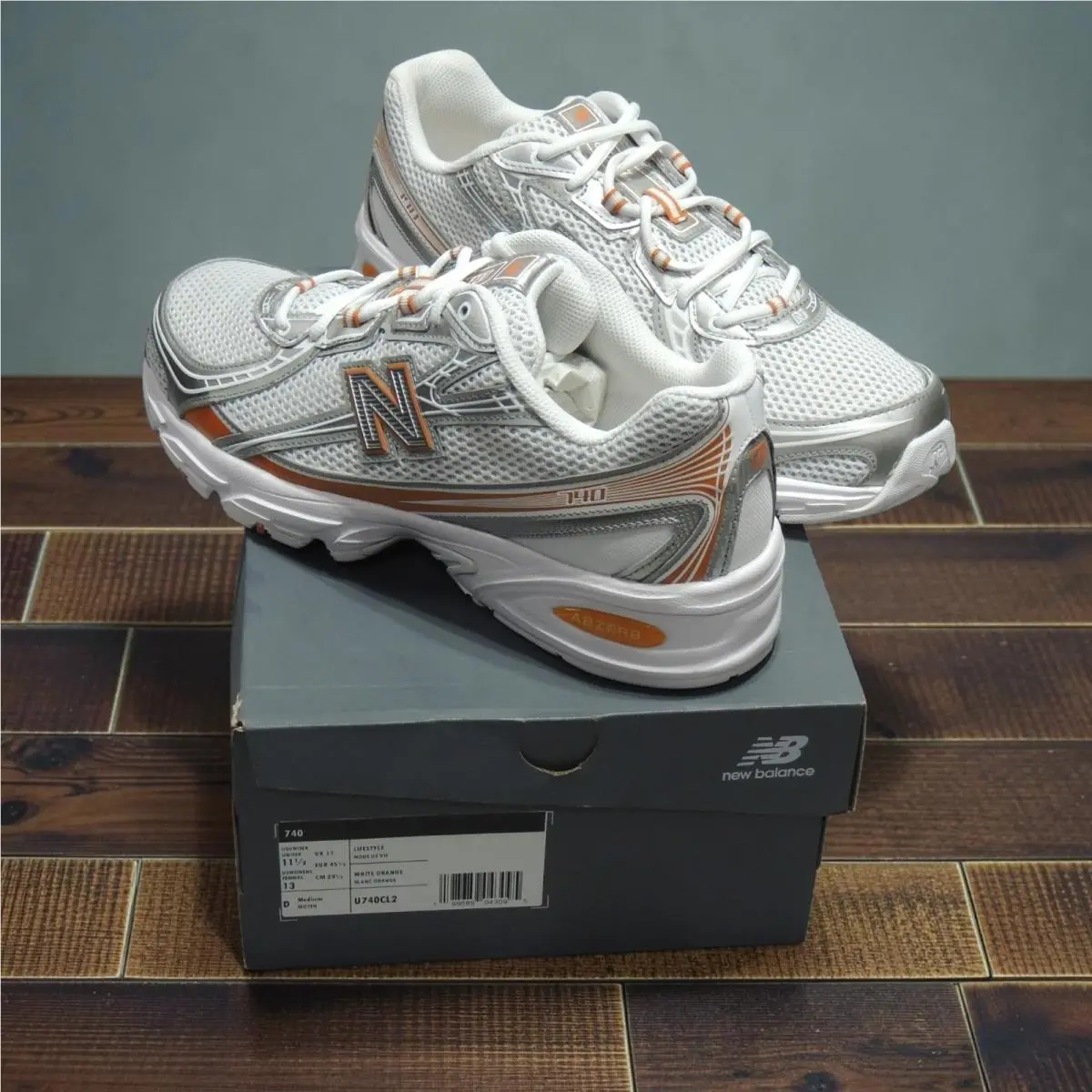 New Balance 740 Classic Mens Size 11.5 Orange Silver Sneaker U740CL2 Womens 13