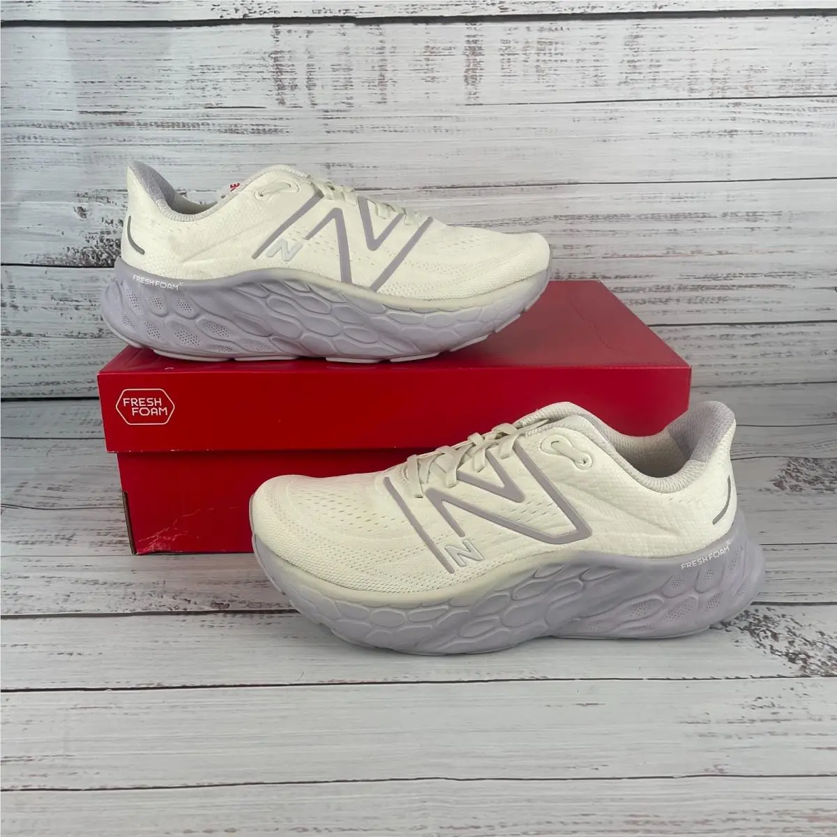 New Balance Fresh Foam X More v4 Womens US 13 D Wide Running Shoes White Purple