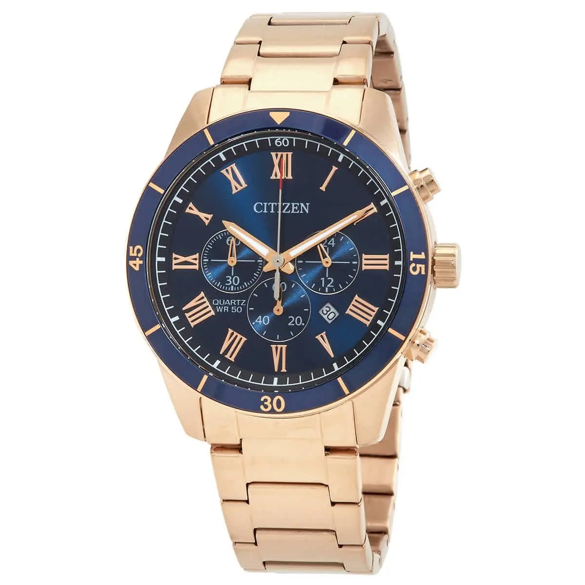 Chronograph Quartz Blue Dial Men`s Watch AN8169-58L by Citizen