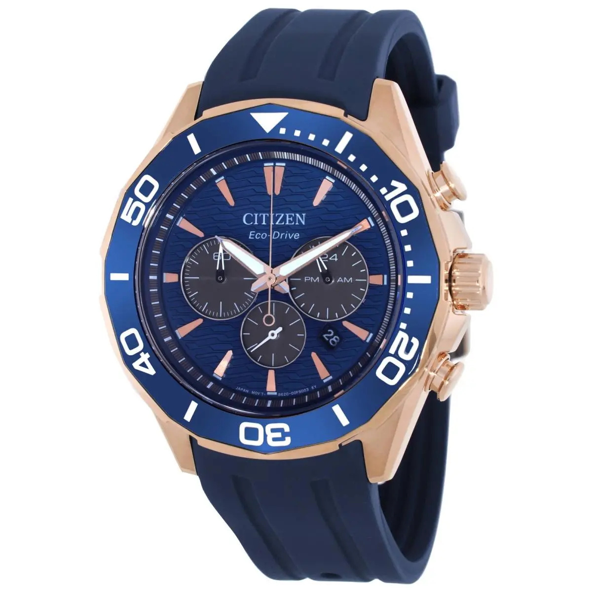 Citizen Endeavor Chronograph Quartz Blue Dial Men`s Watch CA4733-00L - Blue, Dial: Blue, Band: Blue