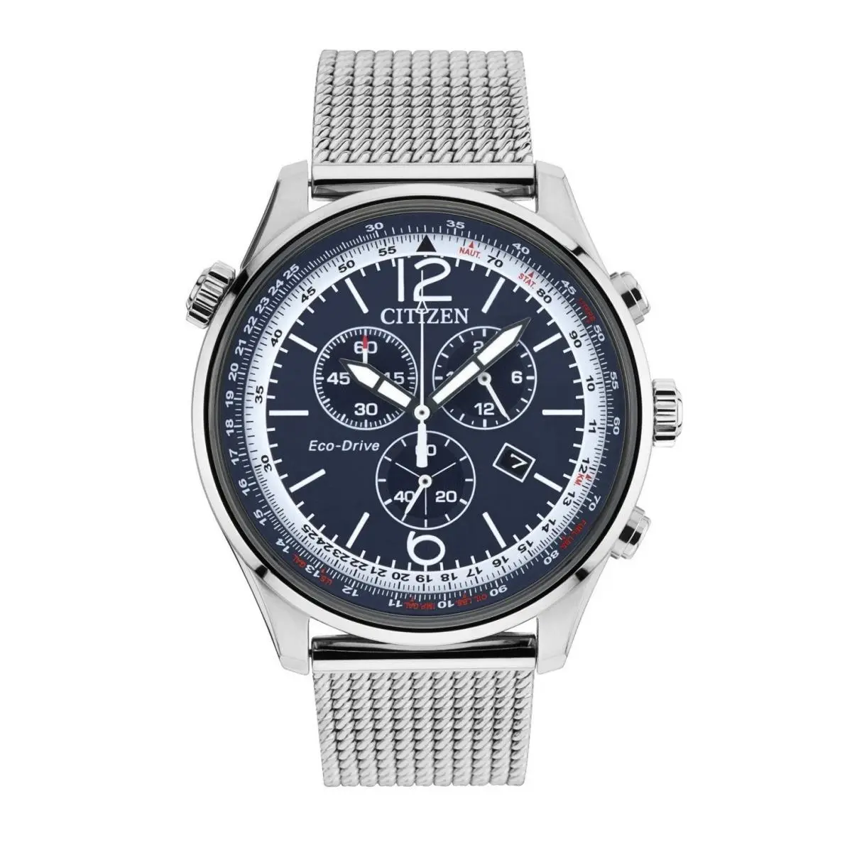 Eco-drive Sport Luxury Stainless Steel Chronograph Men`s by Citizen