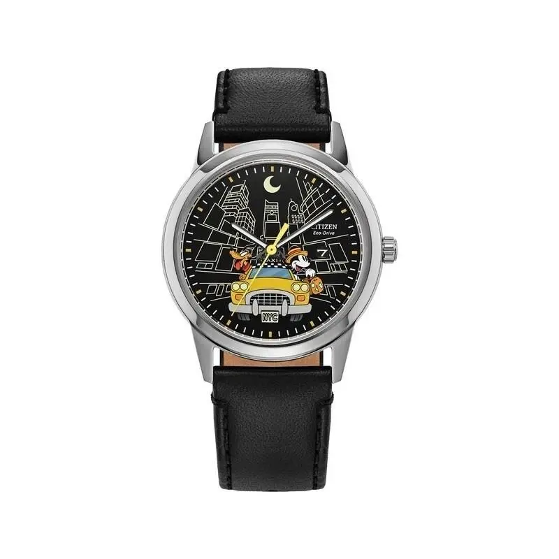 AW1860-01W Eco-drive Mickey Mouse Pluto Take Nyc Disney 40 mm Watch by Citizen