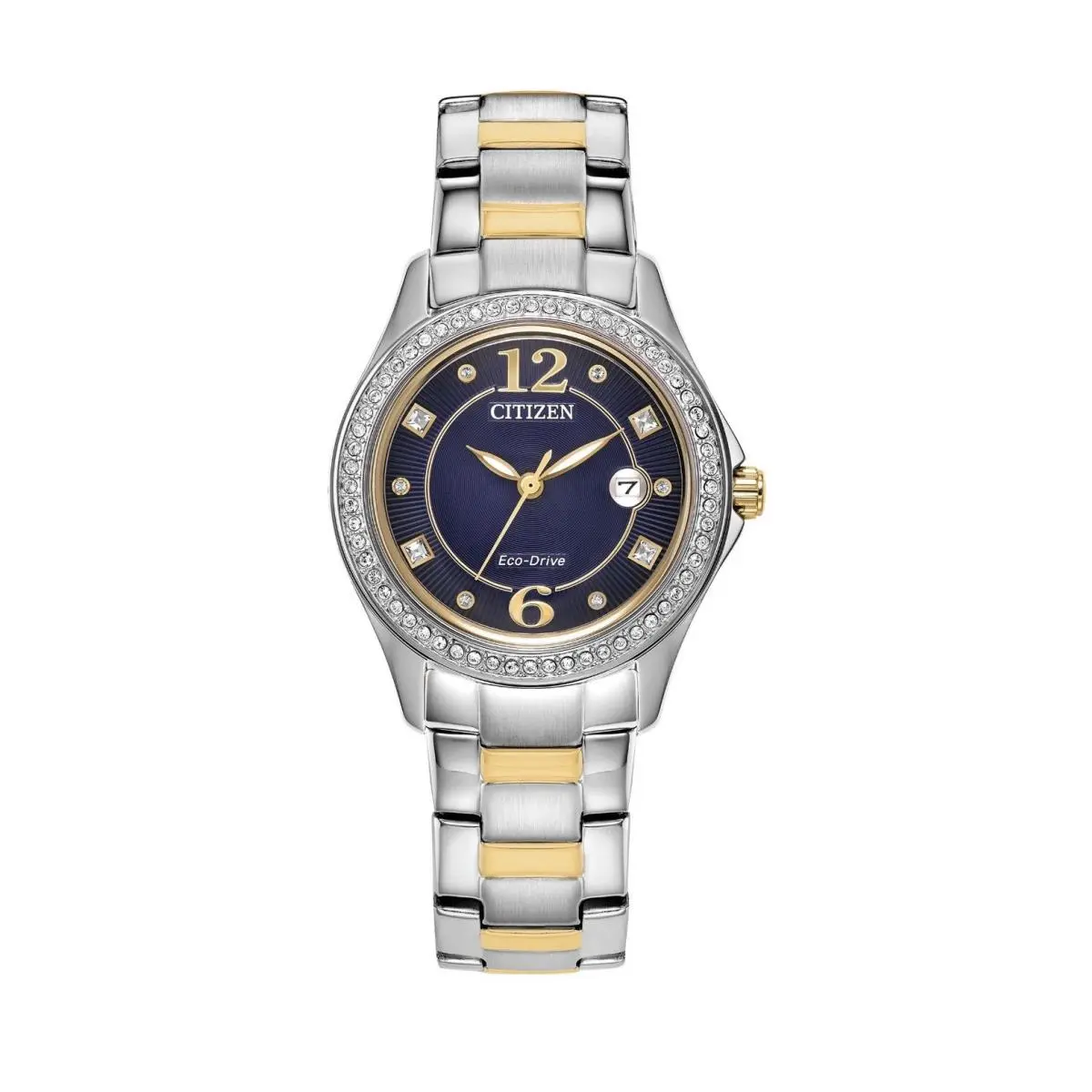 Citizen Eco-drive Classic Crystal Two-tone Stainless Steel Women`s