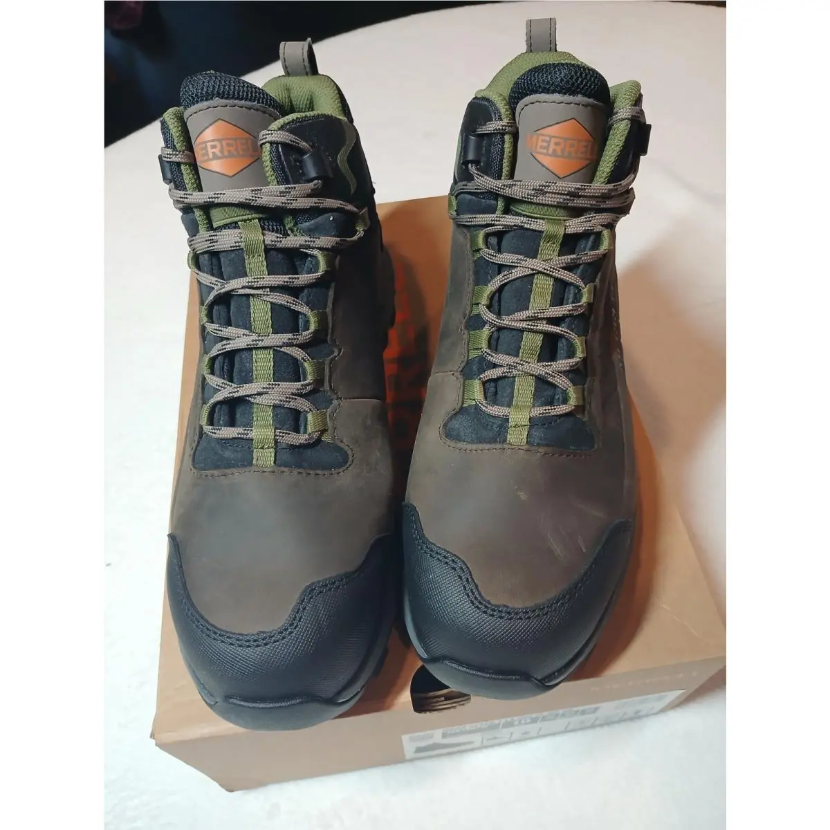Merrell Work Men`s Moab Speed 2 Mid Carbon Fiber Toe Waterproof Work Boot Drk Tp
