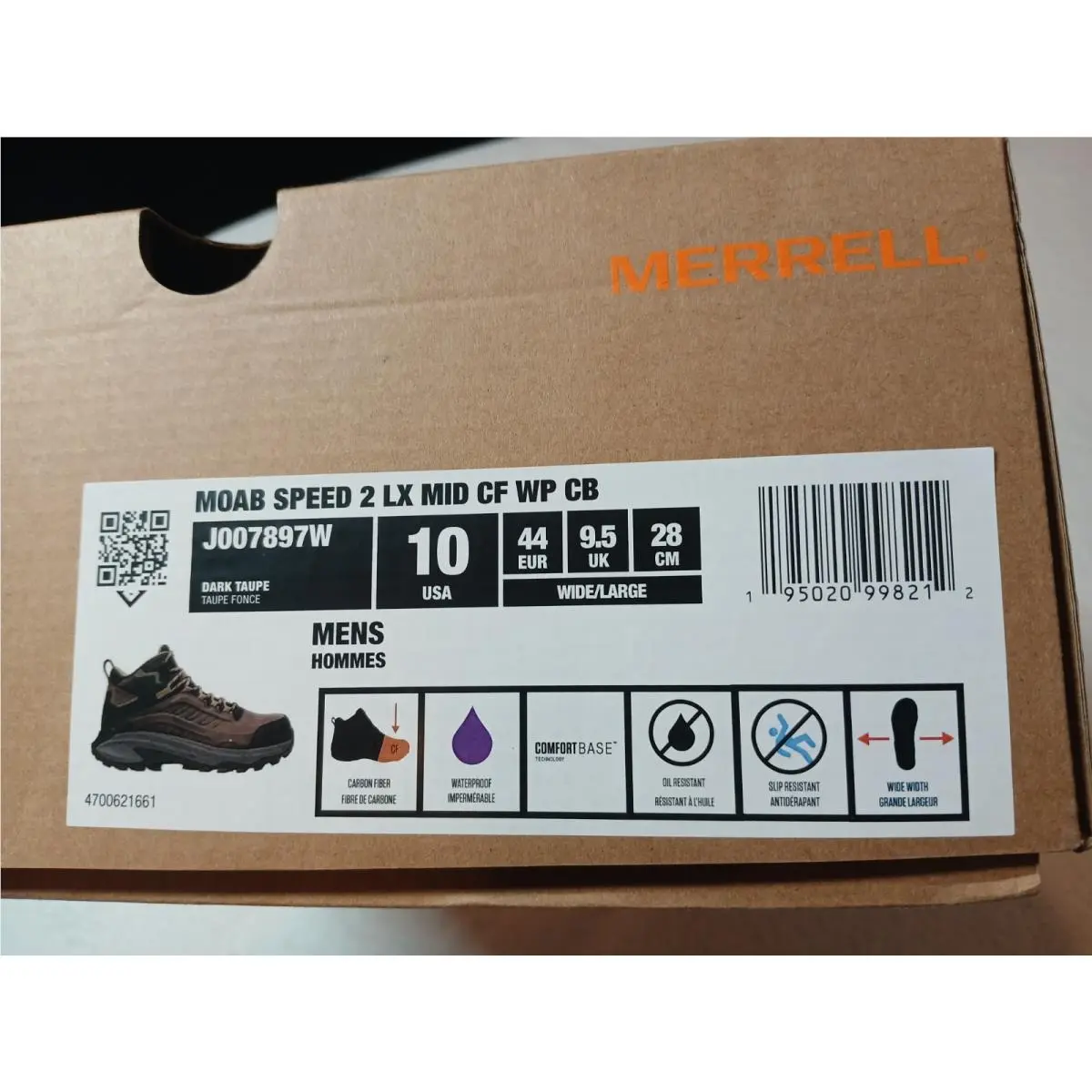 Merrell shoes - WORK - WORK - J007897W - Dark Taupe 1