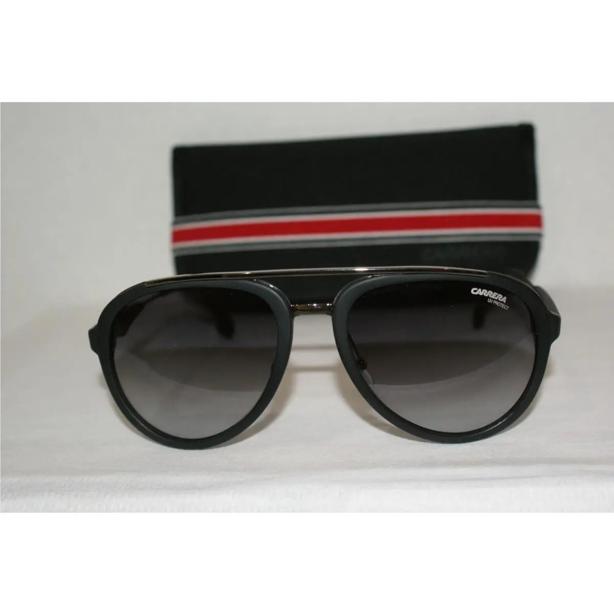 Authen  Sunglasses 132/S Matte Black/silver TI7 57-18 W Case by Carrera