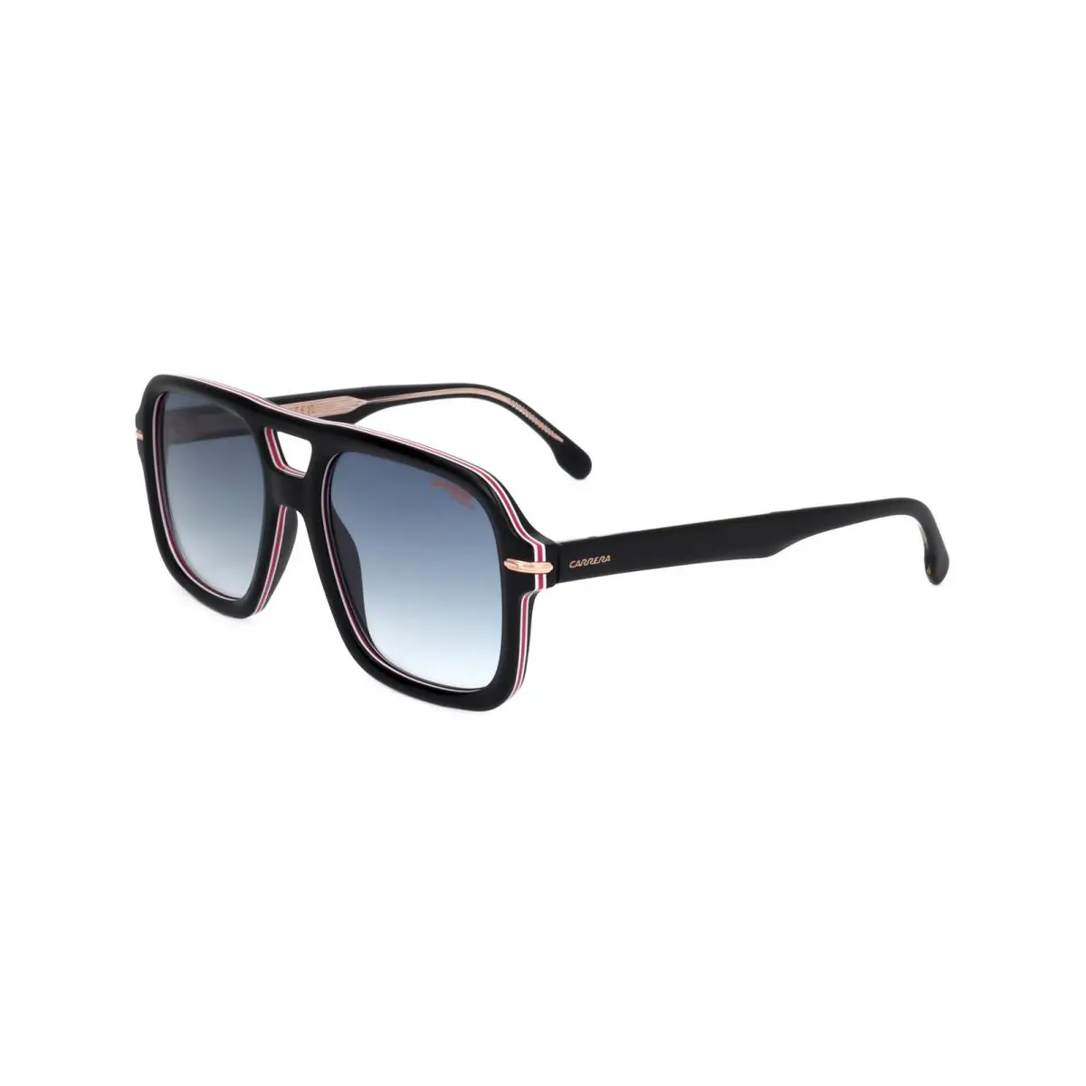 Carrera Men`s 55 mm Striped Black Sunglasses CARRERA317-S-M4P-55