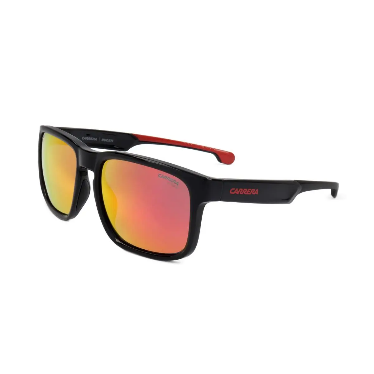 Carrera Men`s 57 mm Black Red Sunglasses CARDUC001-S-OIT-57 - Frame: Black, Lens: Red, Other Frame: Black Red