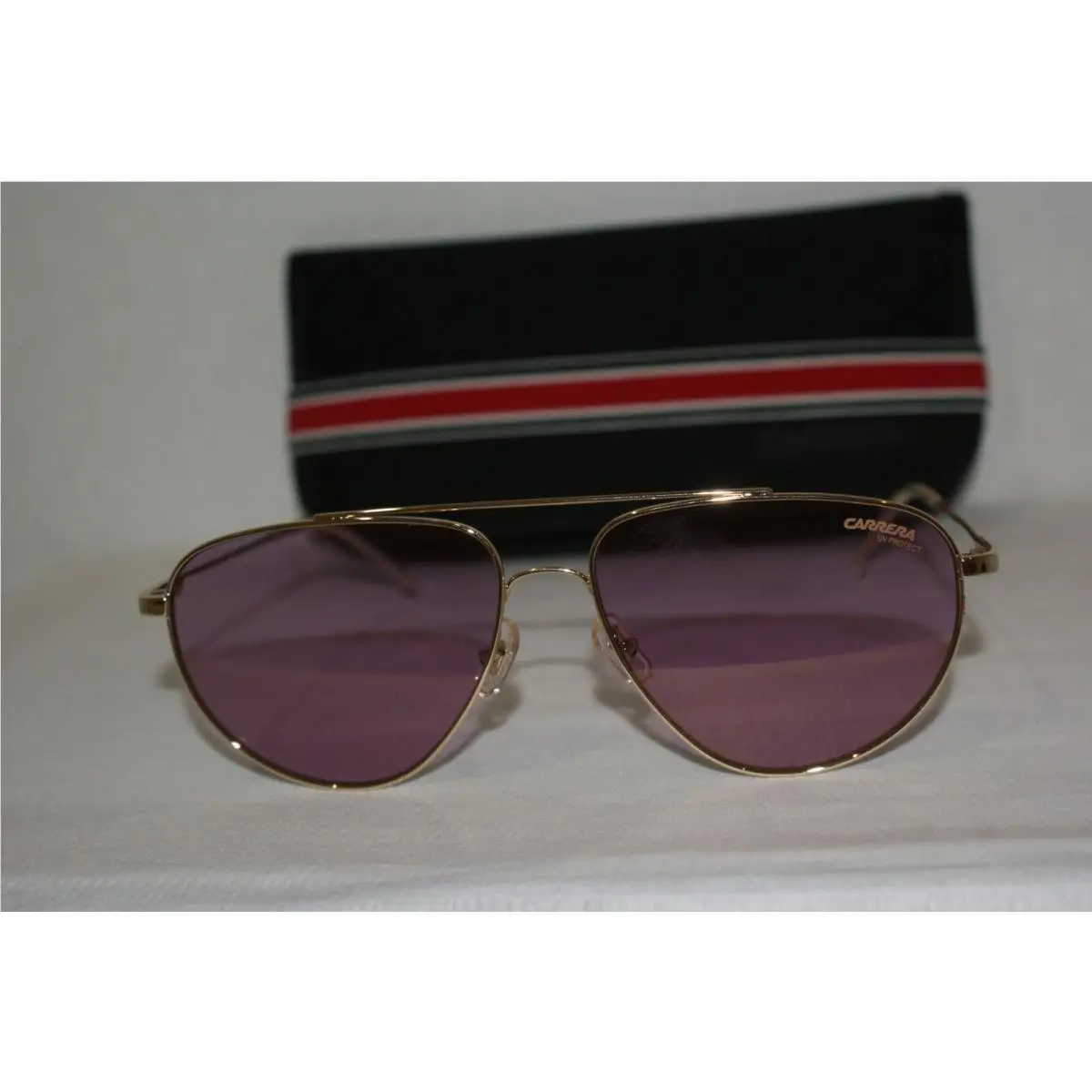 Sunglasses 2014T Gold/violet S9E 56-14 W Case by Carrera