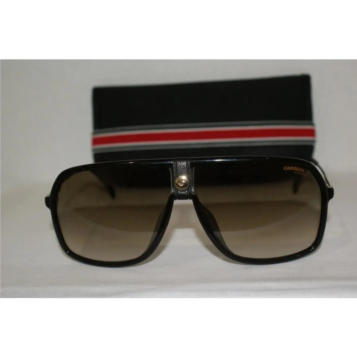 Sunglasses 1019/S Black/gold 807 64-10 W Case by Carrera