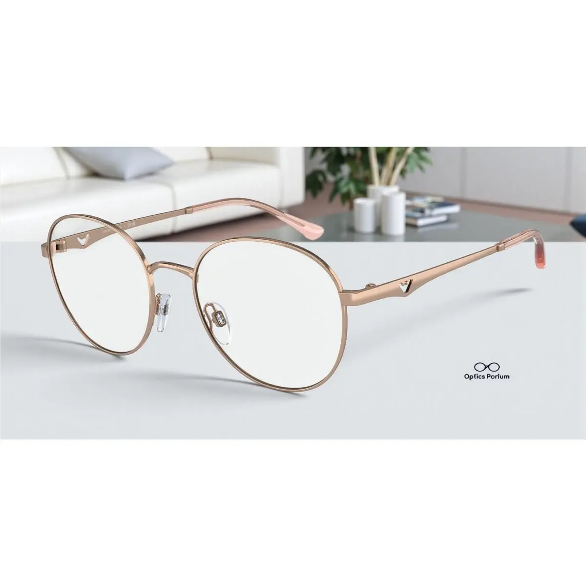 Emporio Armani EA1144 3011 Shiny Rose Gold Demo Lens 52 mm Women`s Eyeglasses