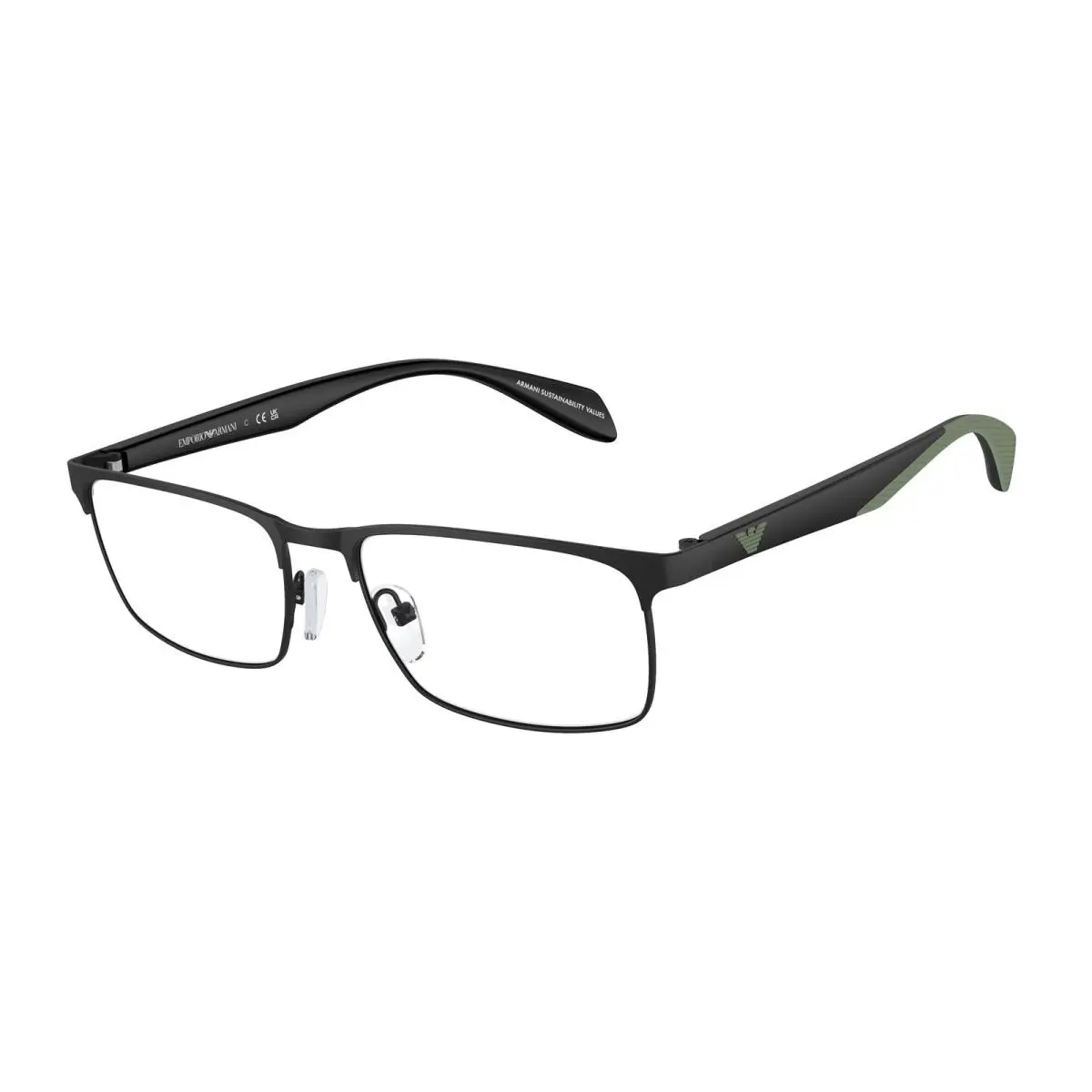 Emporio Armani EA1149 3001 Matte Black Demo Lens 56 mm Men`s Eyeglasses